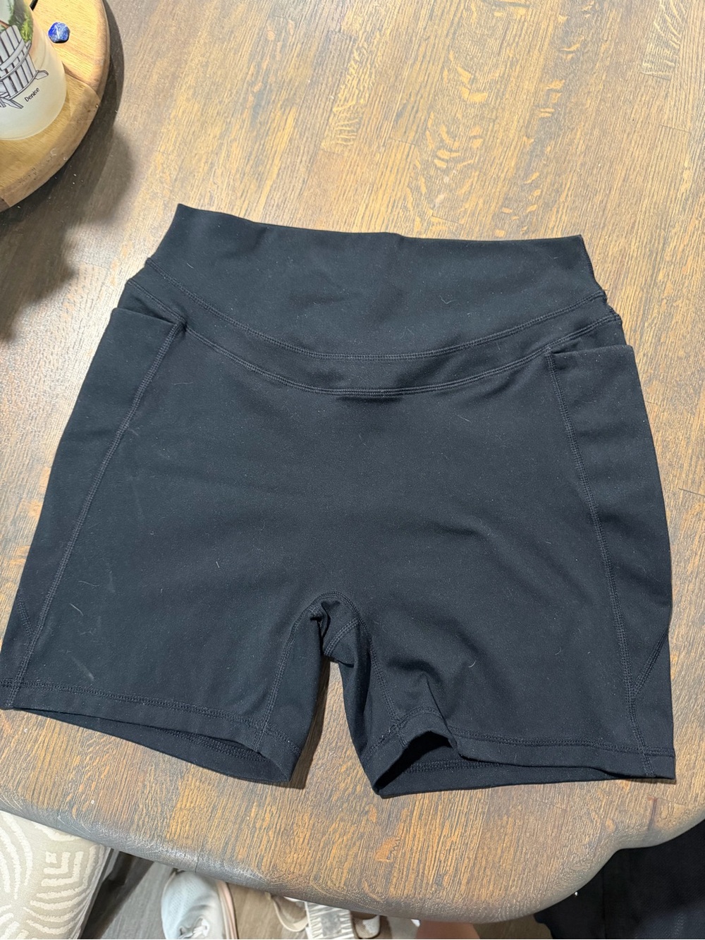 Senita Athletics Black High-Rise Bike Shorts